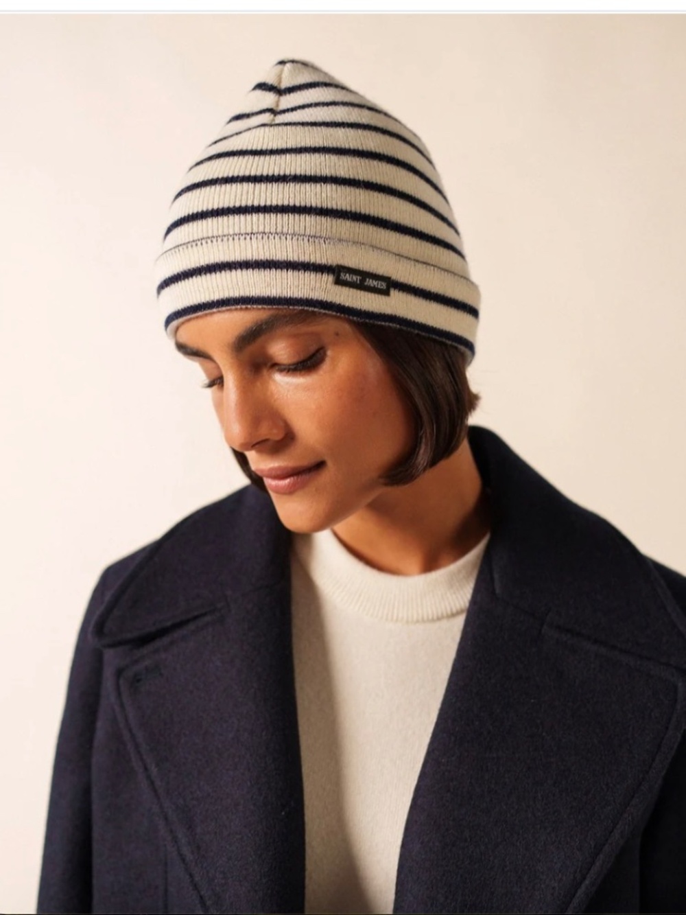 NWOT Saint James Wool Striped Toque/Hat